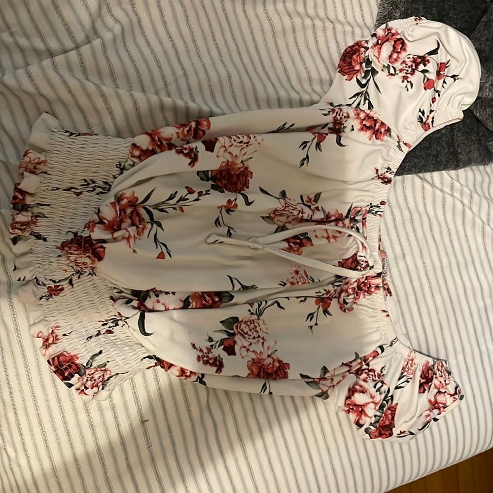 floral off the shoulder blouse